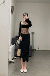 Un Morceau velvet lace split sleeve jacket (two pieces) UM231SZ33